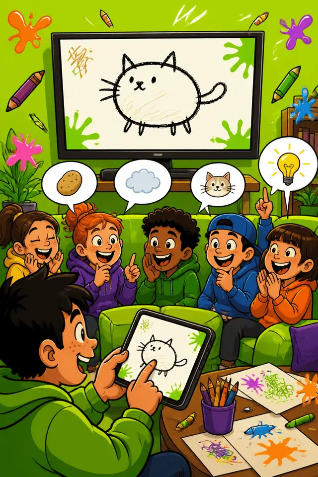 Dibuja y Adivina — cómo se juega, ilustrado